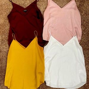 Set of 4 Express silk Tank tops